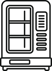 Workplace vending machine icon outline vector. Cooler food. Snack selling