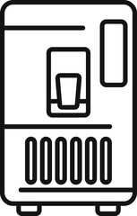 Distributing vessel drink icon outline vector. Food portable. Snack vending