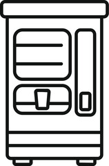 Push drink machine icon outline vector. Workplace vessel. Office vending