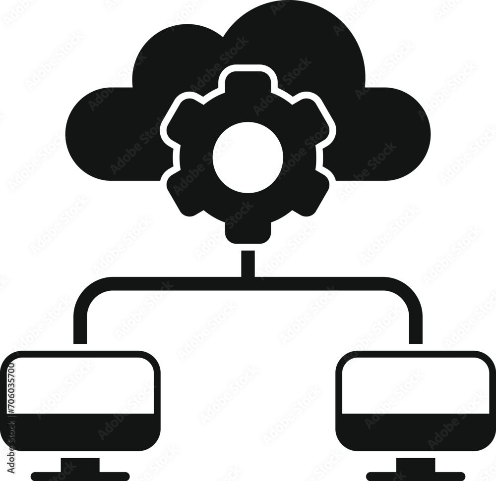 Poster server local network icon simple vector. internet provider. sim card lock