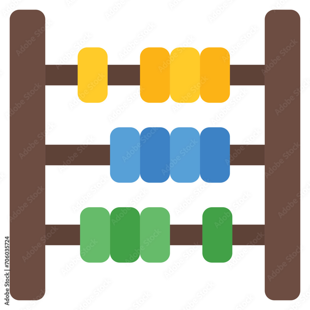 Sticker Abacus Icon