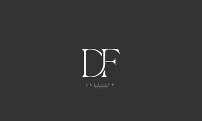 Alphabet letters Initials Monogram logo DF FD D F