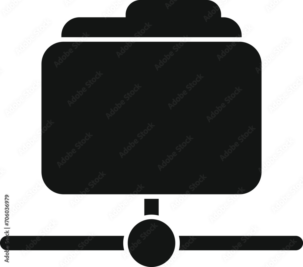Poster internet shared folder icon simple vector. router storage limit. admin online