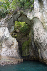 waterfall in the mountains, beach in New Zealand, Hahei