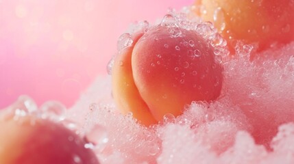 Peaches in Bubbles