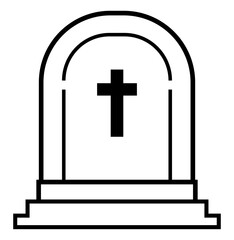 Fototapeta premium Nagrobek ilustracja