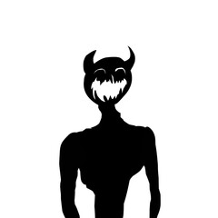 A black devil who was smiling broadly