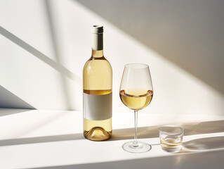 photo blank label, wine bottle beverage packaging and branding