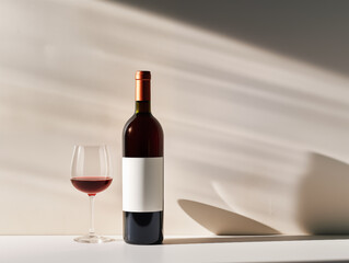photo blank label, wine bottle beverage packaging and branding