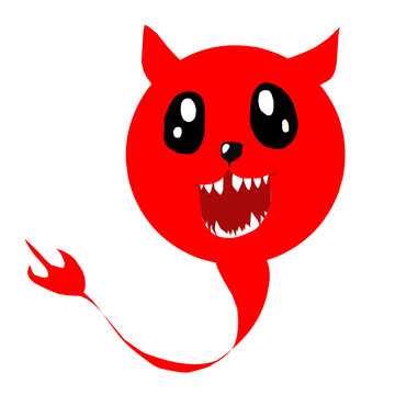 cartoon red devil