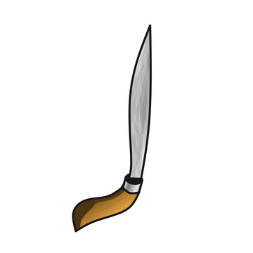 The traditional weapon of the Makassar Bugis tribe, called badik