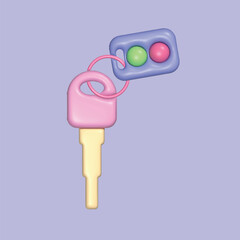 Safety and transport concept. Realistic 3d object cartoon style. Vector colorful illustration.