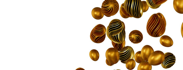 easter egg with gold pattern decoration