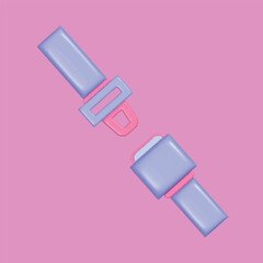 Safety and transport concept. Realistic 3d object cartoon style. Vector colorful illustration.