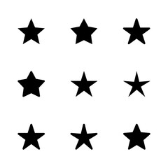 Star Icon set. rating icon vector. favourite star icon