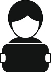 Gender equality board icon simple vector. Male agender portrait. Diversity surgery