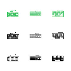 Keyboard icon set. keyboard vector symbol