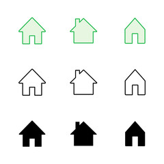 House icon set. Home icon vector