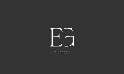 Alphabet letters Initials Monogram logo EG GE E G