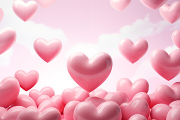 Valentines Day Heart Background. Hearts of Love.