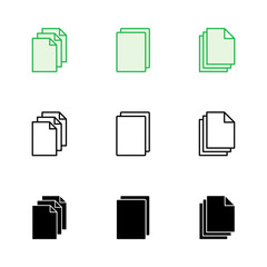 Document icon set. Paper icon. File Icon