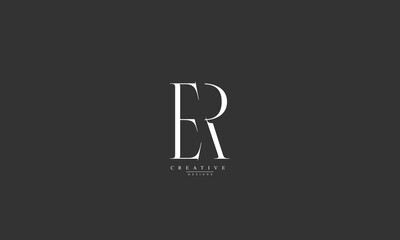 Alphabet letters Initials Monogram logo ER RE E R