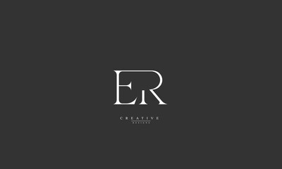 Alphabet letters Initials Monogram logo ER RE E R