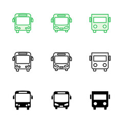 Bus icon set. bus vector icon