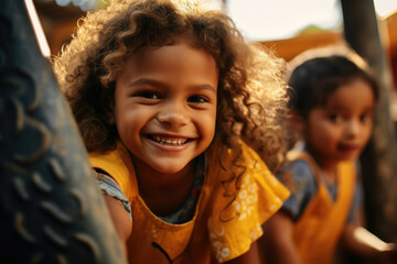 Cute childhood culture ethnicity village poor person poverty smile portrait young children