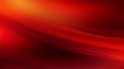Abstract red background with smooth wavy lines, Generative AI illustrations.