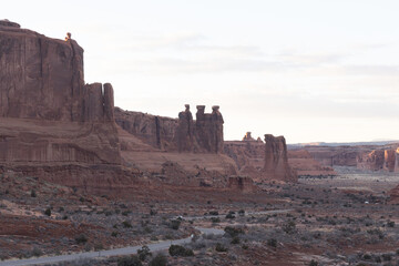 rock formations at arches national park  - obrazy, fototapety, plakaty