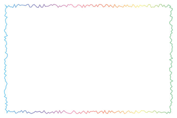 Simple of frame. Design vector rectangle with roughen spectrum on white background. Design print for illustration, greeting cards, wedding invitations, menu, royal certificates, background. Set 41