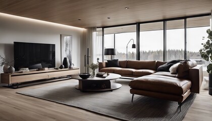 An office with Scandinavian decor