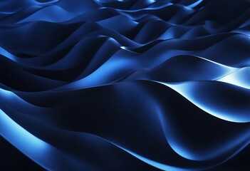 Black dark azure cobalt sapphire blue abstract background Color gradient Geometric shape Wave wavy - obrazy, fototapety, plakaty