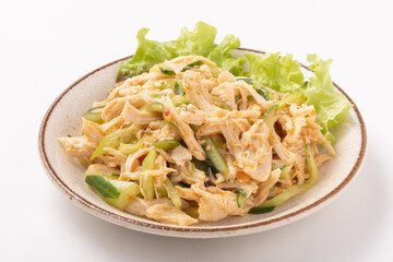 鶏ササミときゅうりのピリ辛和え（チリソース和え）