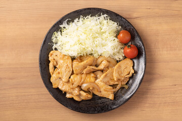 鶏胸肉の生姜焼き