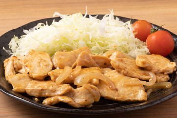 鶏胸肉の生姜焼き