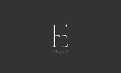 Alphabet letters Initials Monogram logo FE EF F E