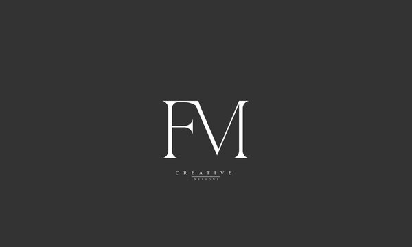 Alphabet letters Initials Monogram logo FM MF F M 