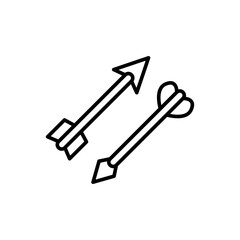 Arrow outline icons, minimalist vector illustration ,simple transparent graphic element .Isolated on white background