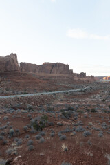 red rock formations in the desert 