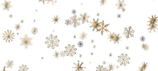 Snowflake Dance: Radiant 3D Illustration Showcasing Falling Christmas Snowflakes in Harmony