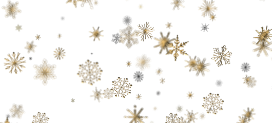 Snowflake Dance: Radiant 3D Illustration Showcasing Falling Christmas Snowflakes in Harmony