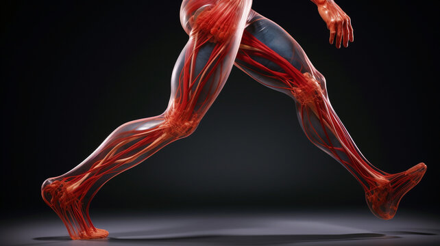 3d rendered illustration of a leg muscles