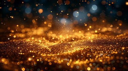 Fototapeta na wymiar Golden glitters 