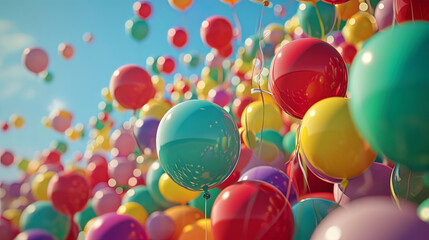 Volumetric balloons that create the atmosphere of fun and lightness