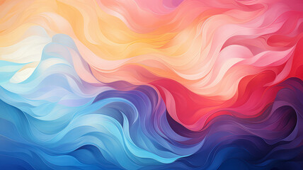 Digital art of vibrant, flowing colors in a wave-like form - 706052776