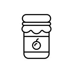 Jar outline icons, minimalist vector illustration ,simple transparent graphic element .Isolated on white background