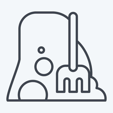 recommend clip art: Icon Haystack. related to Agriculture symbol. line style. simple design editable. simple illustration