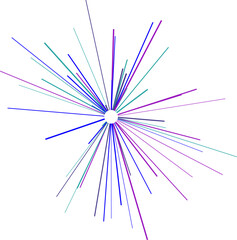 An abstract transparent ray burst shape design element.